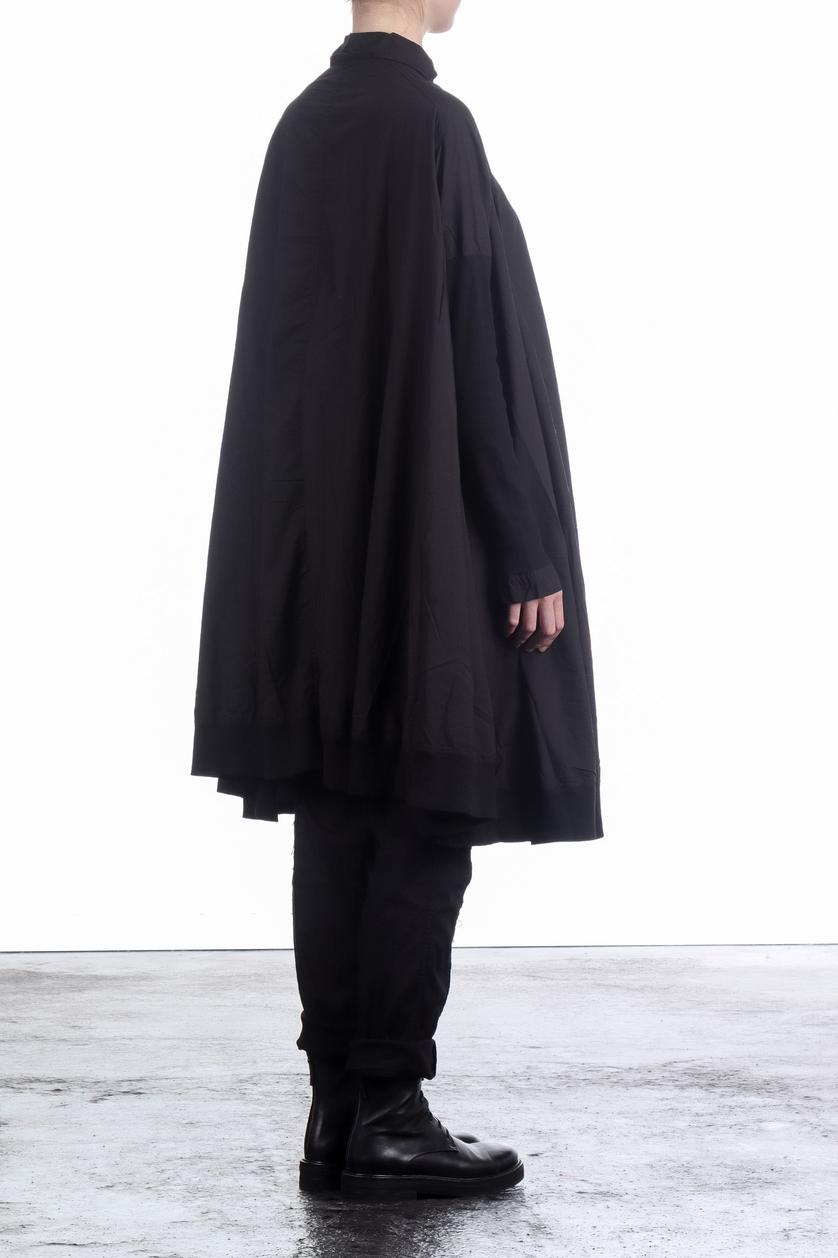 Rundholz DIP Damen Hemd-Kleid Oversized Schwarz