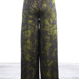 AVANT TOI Damen Seiden Hose weit Camouflage curcuma