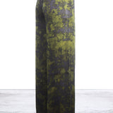AVANT TOI Damen Seiden Hose weit Camouflage curcuma