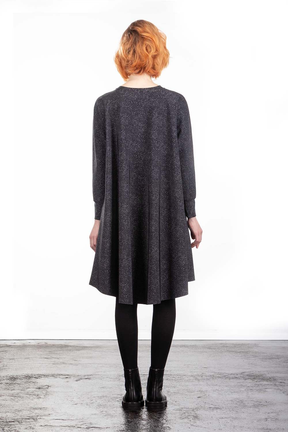 Schella Kann 2 Kleid A-Linie Alloverprint grau