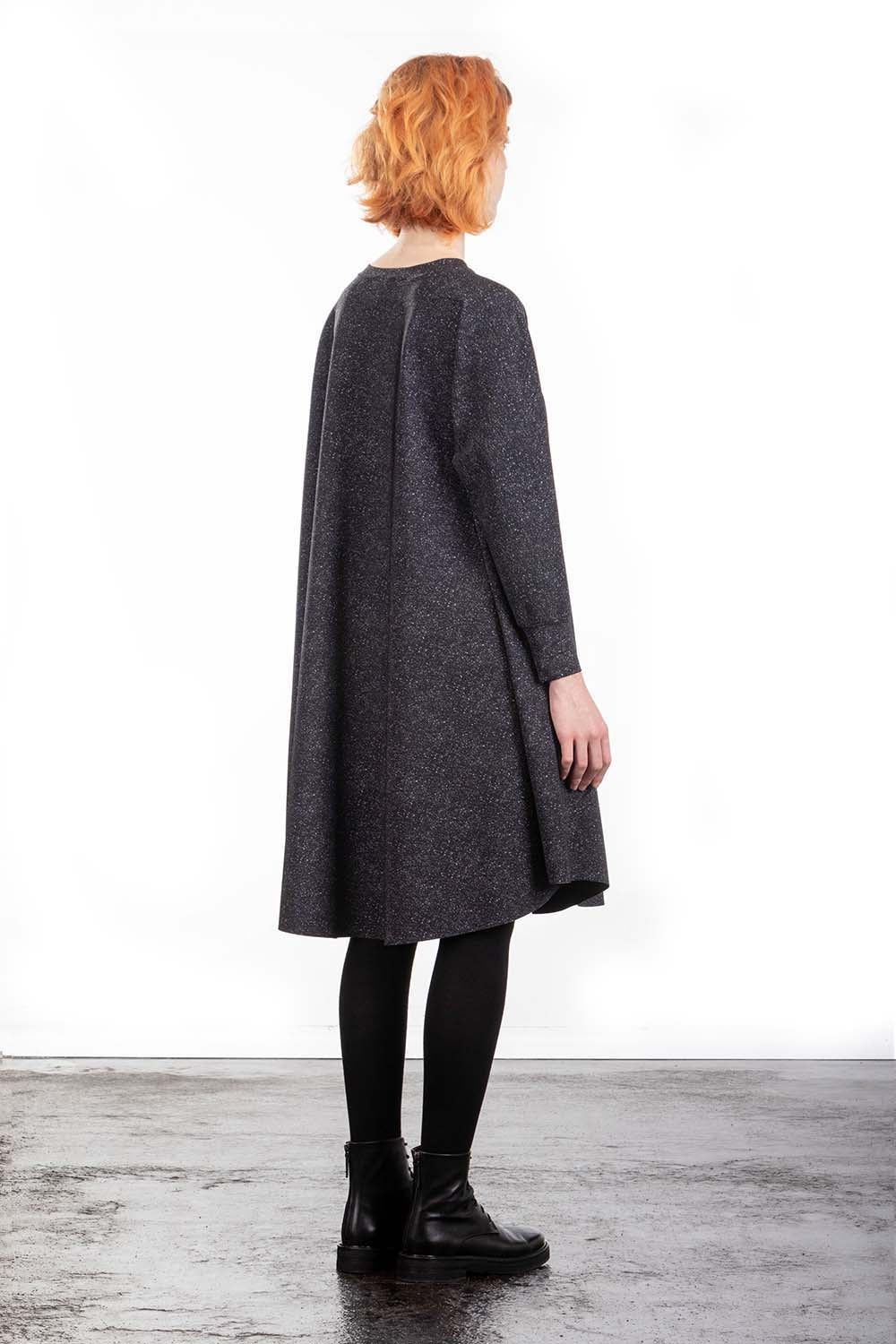 Schella Kann 2 Kleid A-Linie Alloverprint grau