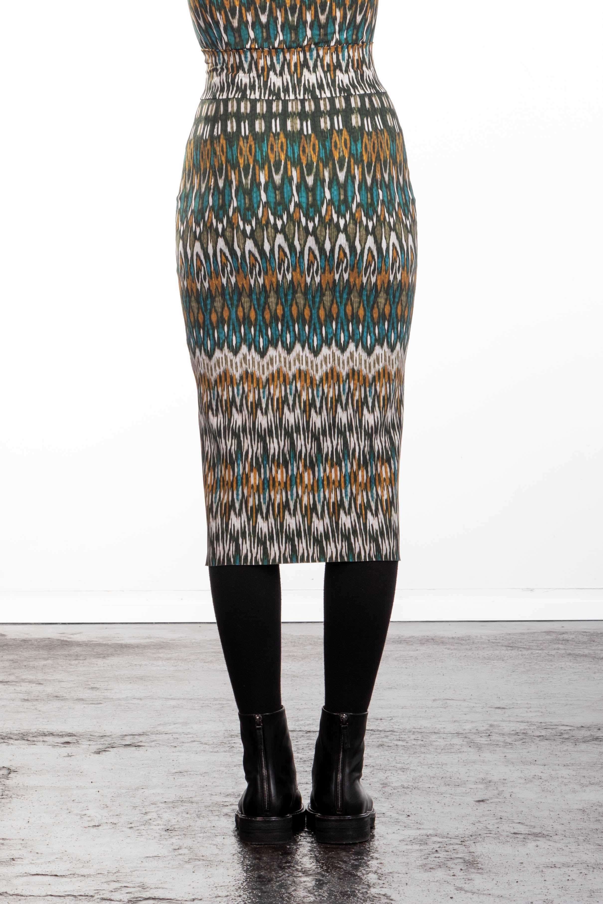 Schella Kann 2 Damen Bleistiftrock in Midilänge print multicolor