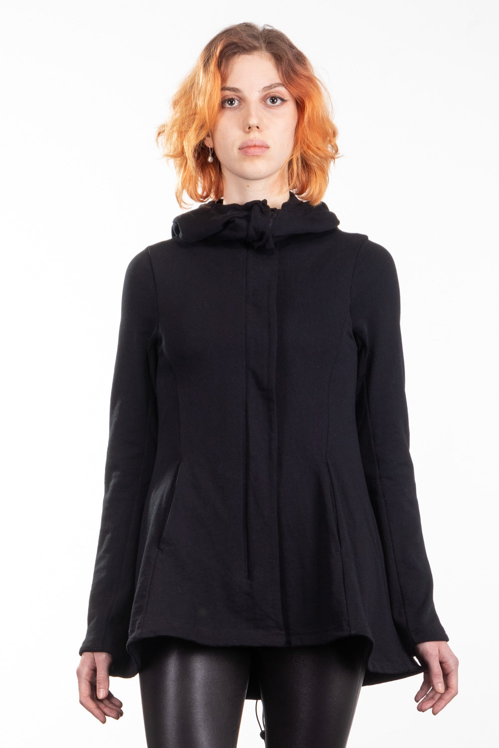 Rundholz Damen Kapuzenjacke A-Linie schwarz