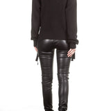 Helmut Lang Damen Strickcape Ripp schwarz