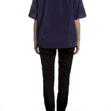 Katharina Hovman Damen Bluse oversized blau