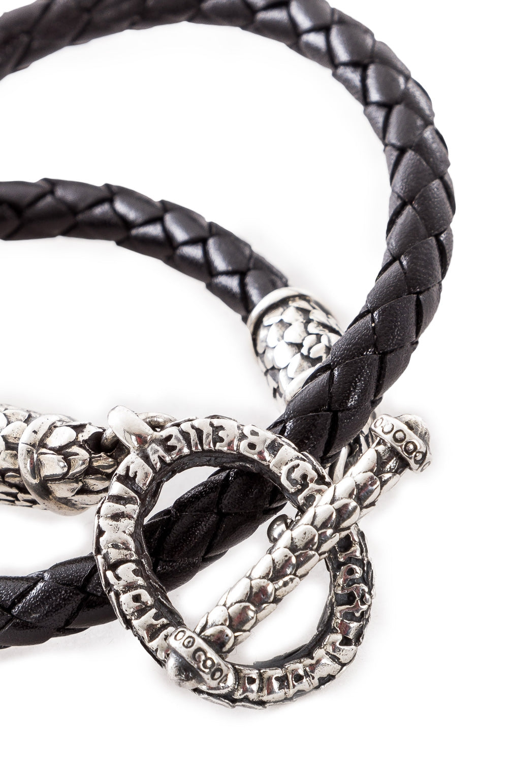 Elf Craft Lederarmband Double Wrap Loop schwarz