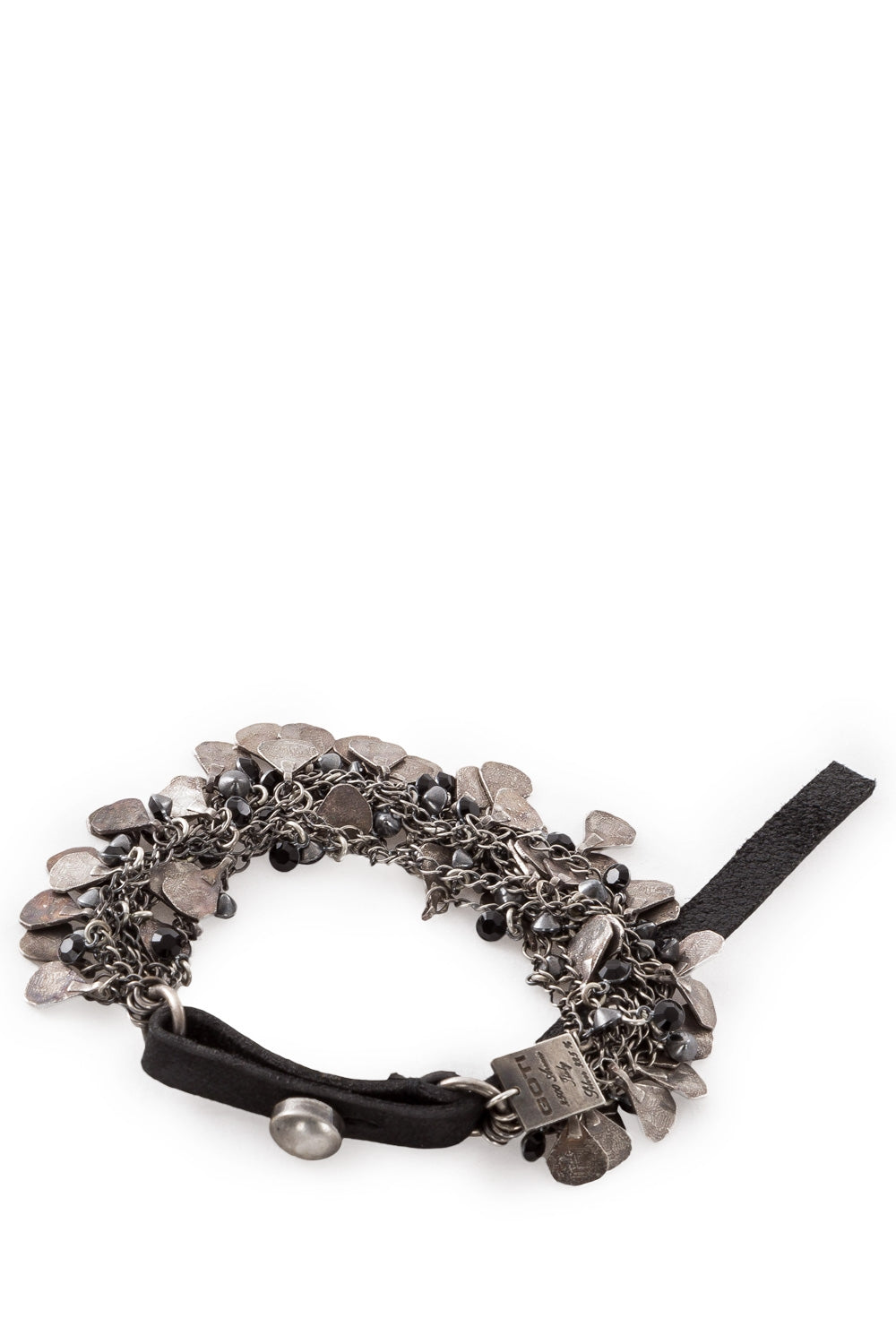 GOTI Silber Armband BR1106 silber schwarz