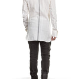 Masnada Herren Hemd PIN STRIPE weiß