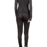 Isabel Benenato Leder Leggings schwarz