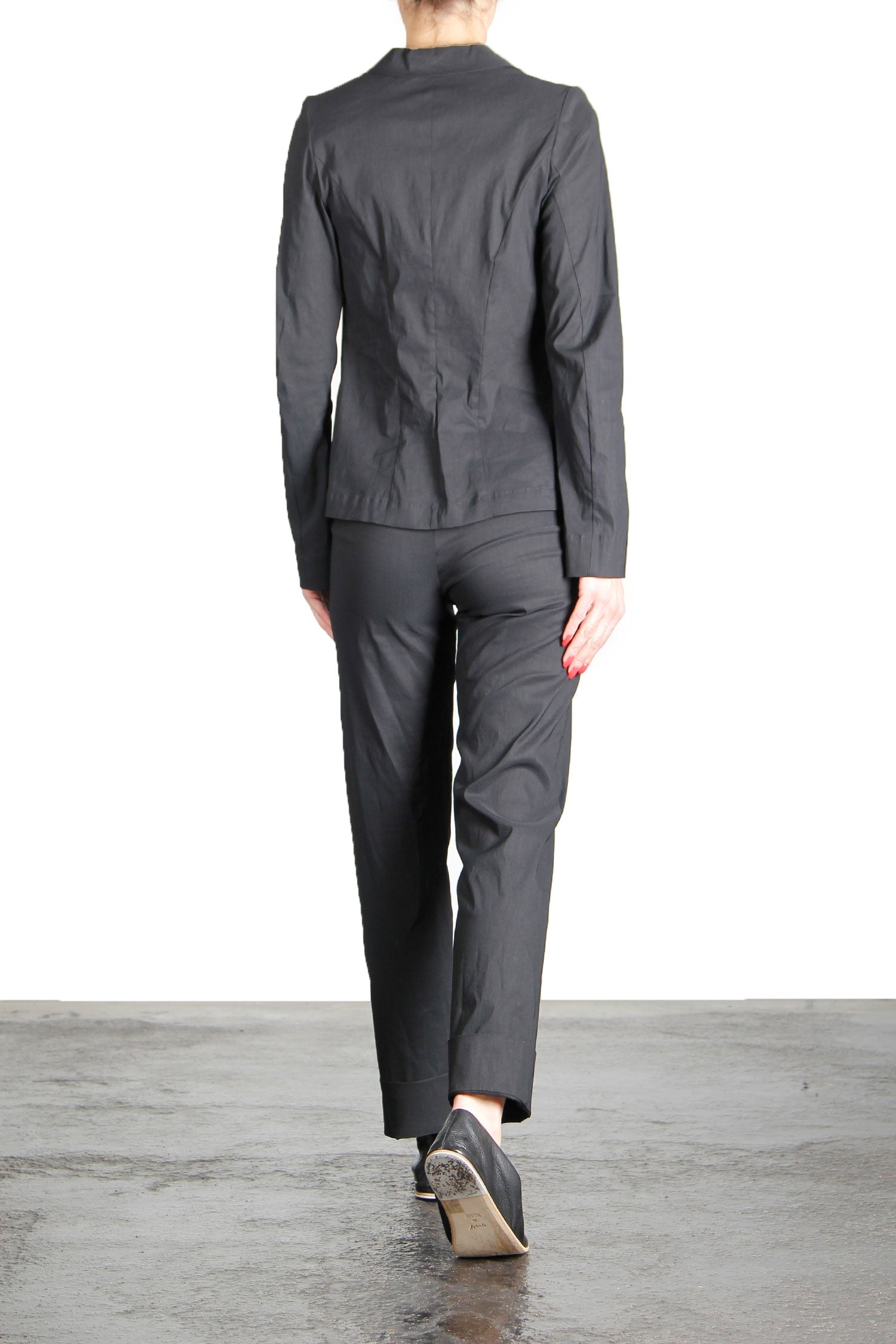 Yukai Damen Blazer Mit Reißverschluss schwarz
