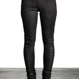 Isaac Sellam Damen Leder Hose schwarz