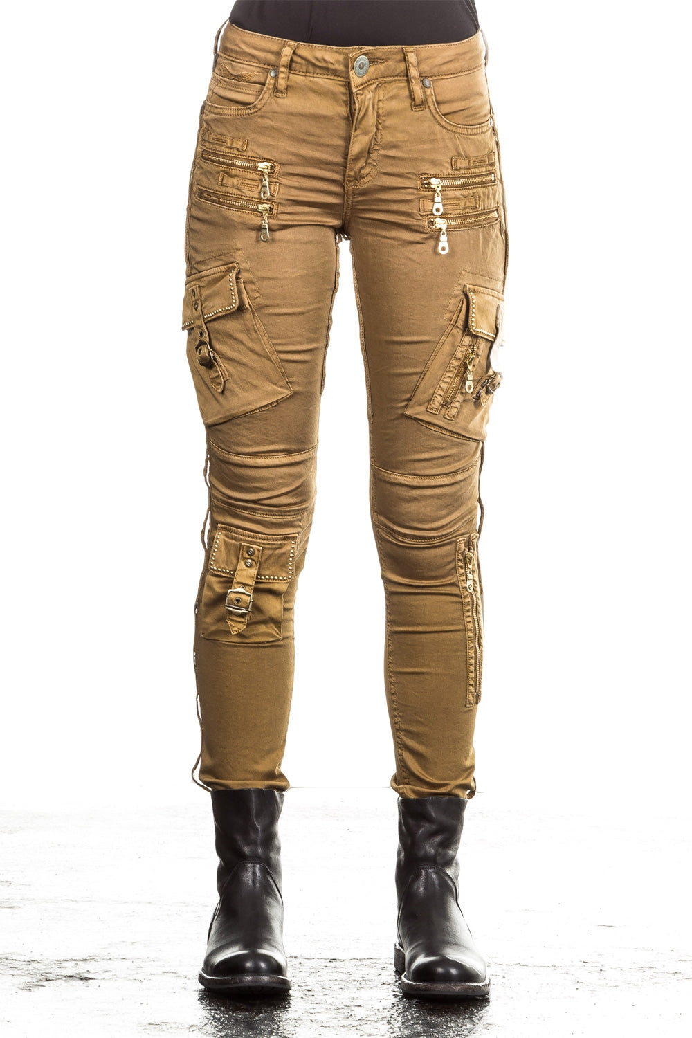 Robin`s Jean Damen Cargo Hose RAPTOR ocker