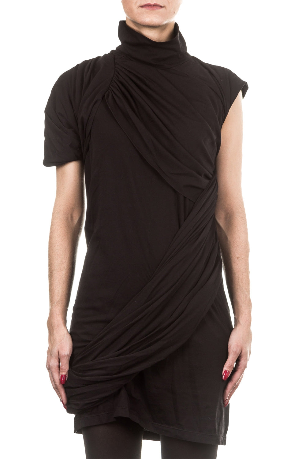 Rick Owens DRKSHDW Damen Kleid drappiert schwarz