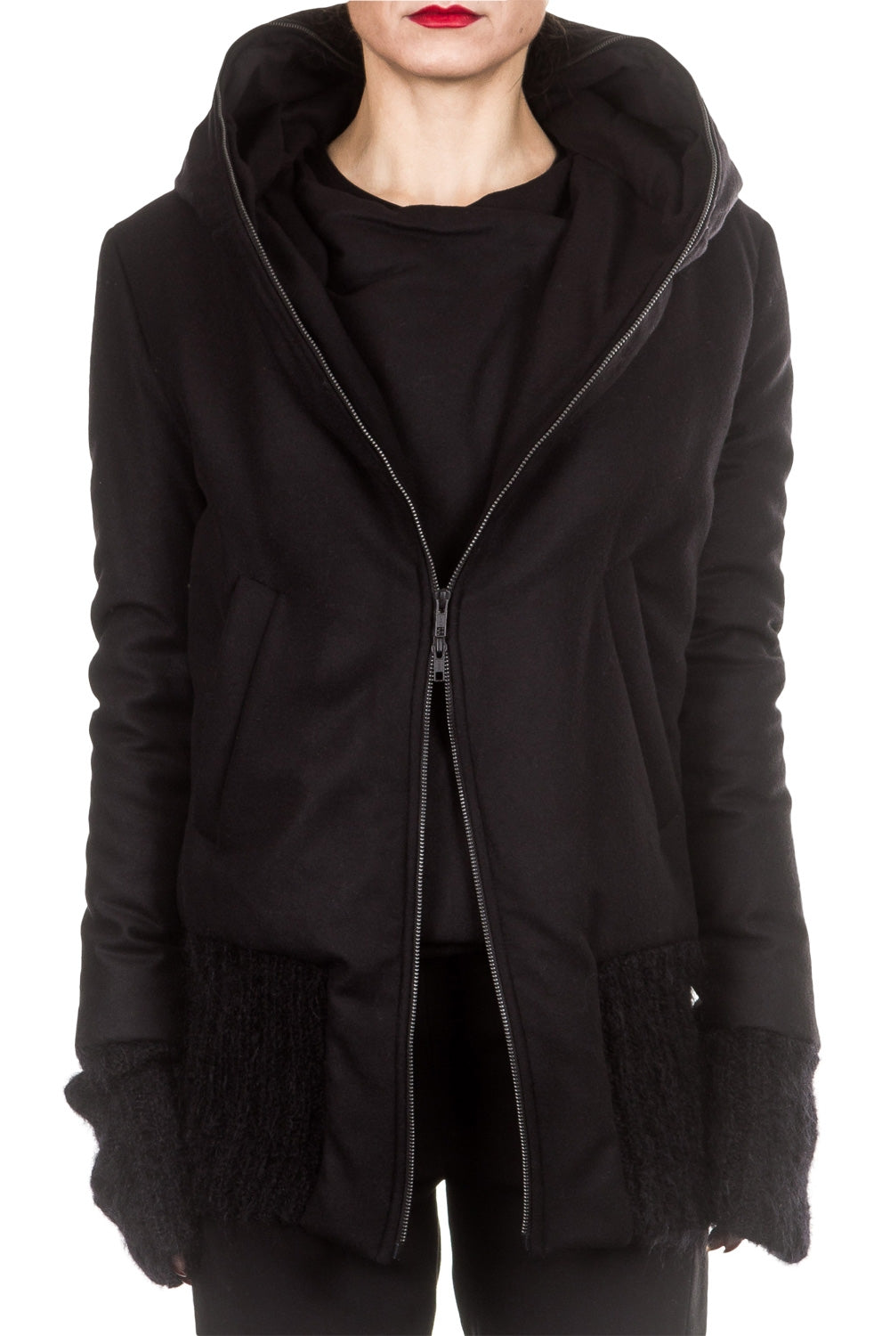 Ann Demeulemeester Damen Bomber Jacke schwarz