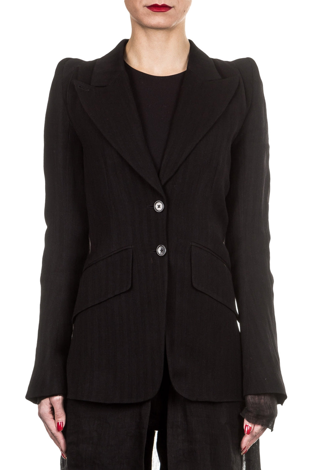 Ann Demeulemeester Damen Gehrock schwarz