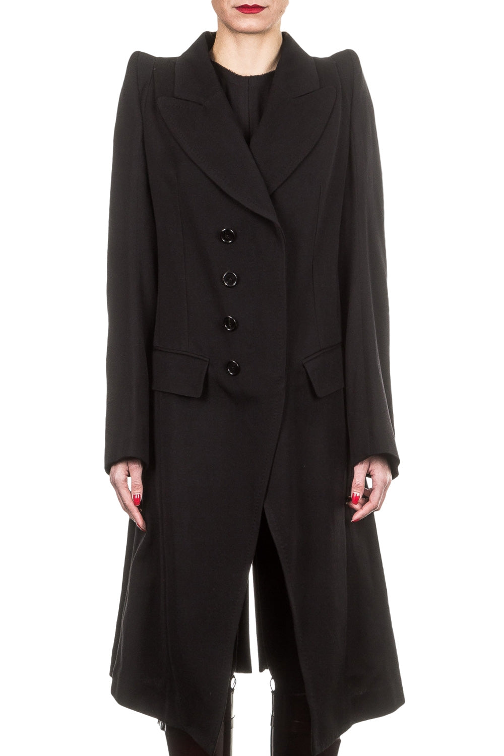 Ann Demeulemeester Damen Mantel schwarz