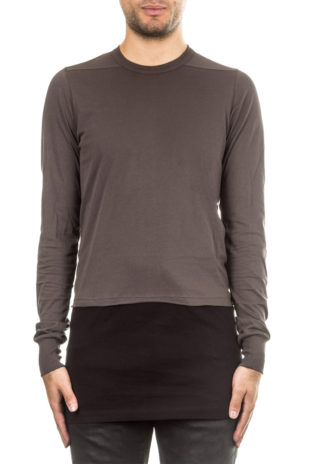 Rick Owens DRKSHDW Herren Langarm Shirt schwarz