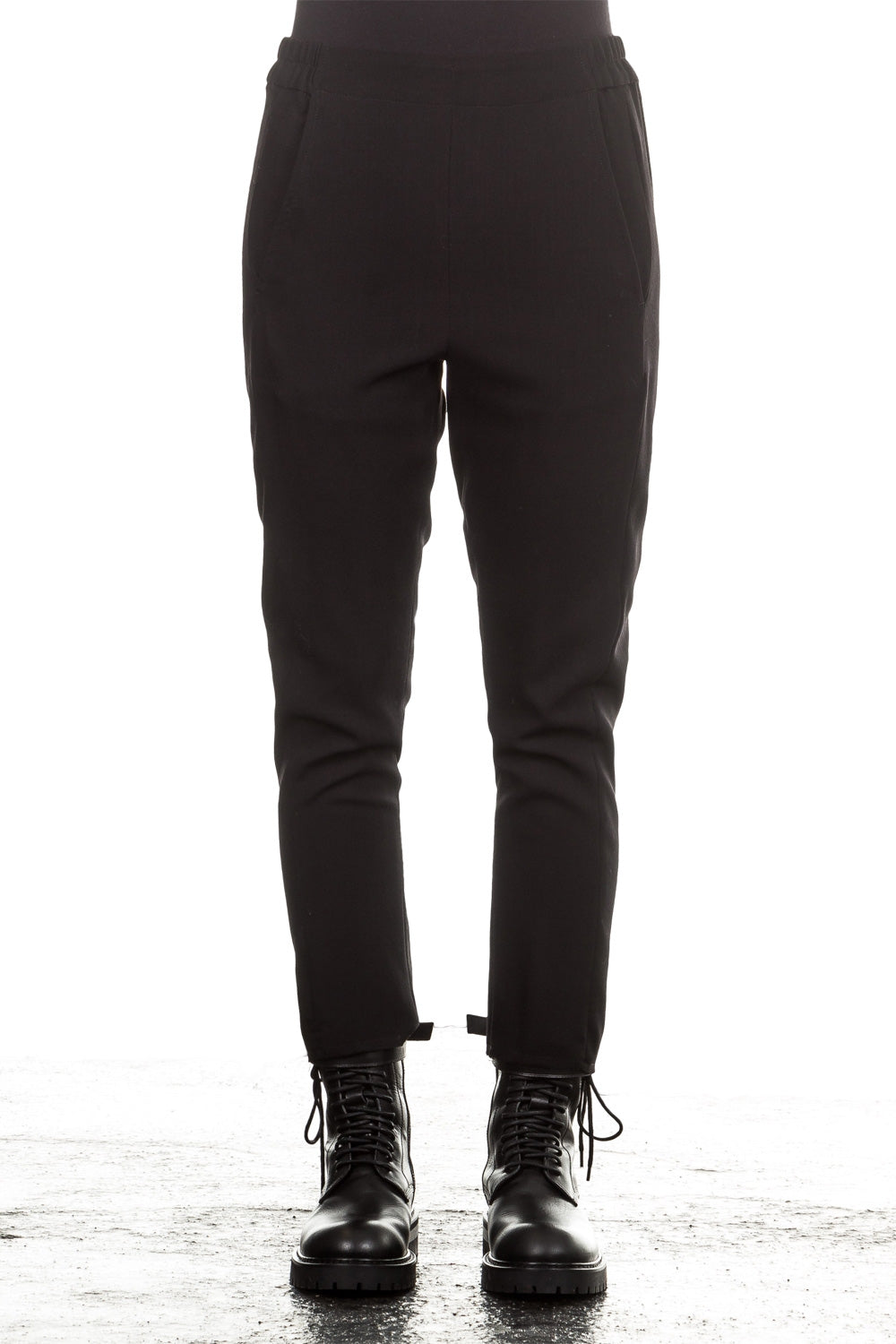 Ann Demeulemeester Damen 7/8 Wollhose Avantgarde schwarz