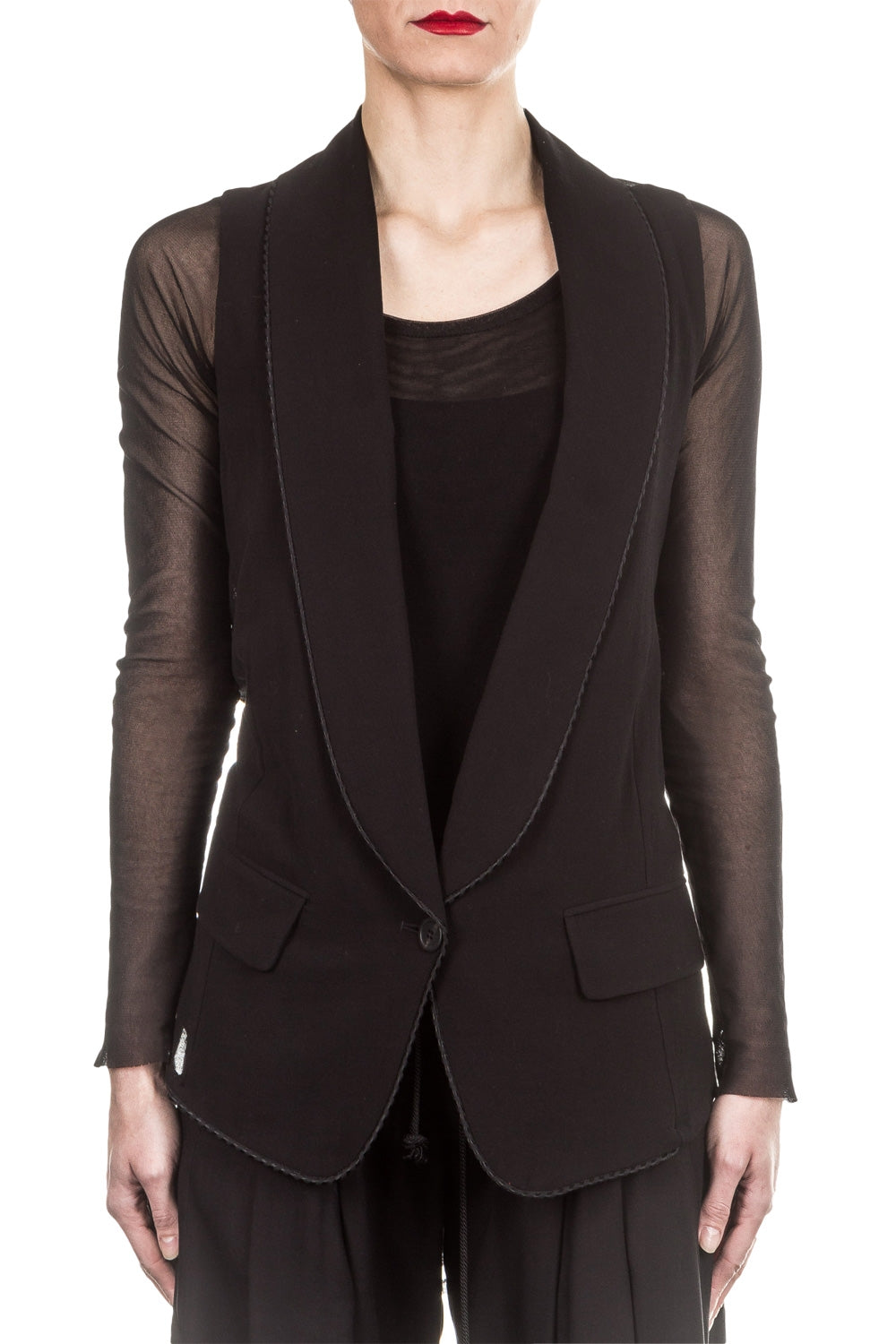 Ann Demeulemeester Damen Weste schwarz