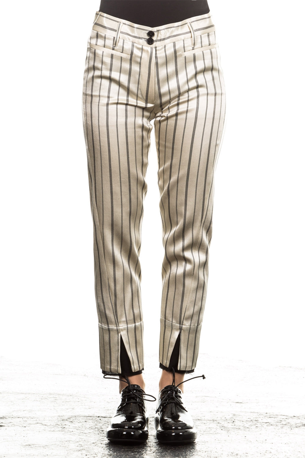 Ann Demeulemeester Damen Hose 7/8 Avantgarde beige