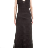 M Missoni Damen Maxi Strick Kleid schwarz