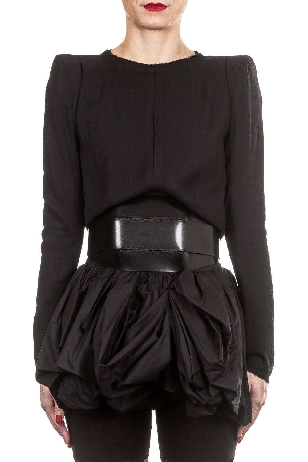 Ann Demeulemeester Damen Ledergürtel Avantgarde schwarz