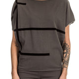 Sarah Pacini Oversized Pullover khaki schwarz