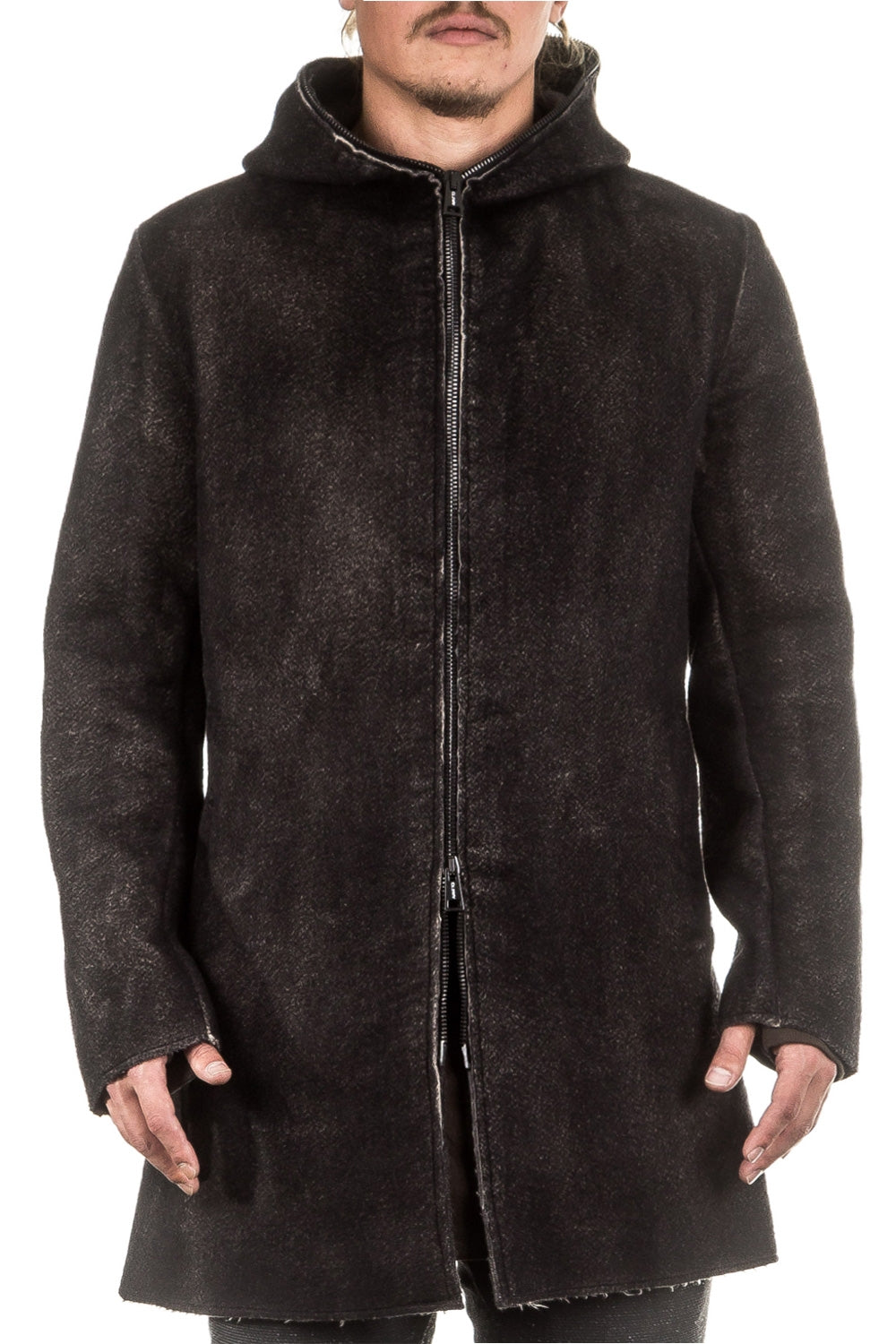 AVANT TOI Herren Kaschmir Mix Kapuzenjacke schwarz
