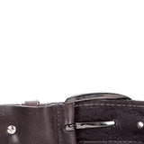 Ralph Gladen Ledergürtel VINTAGE SCHNITT dunkelbraun