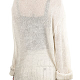 Ann Demeulemeester Unisex Grobstrick Pullover beige