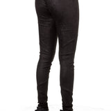Isabel Benenato Leder Leggings schwarz
