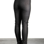 Isaac Sellam Damen Leder Hose schwarz