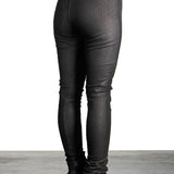 Isaac Sellam Damen Leder Hose schwarz