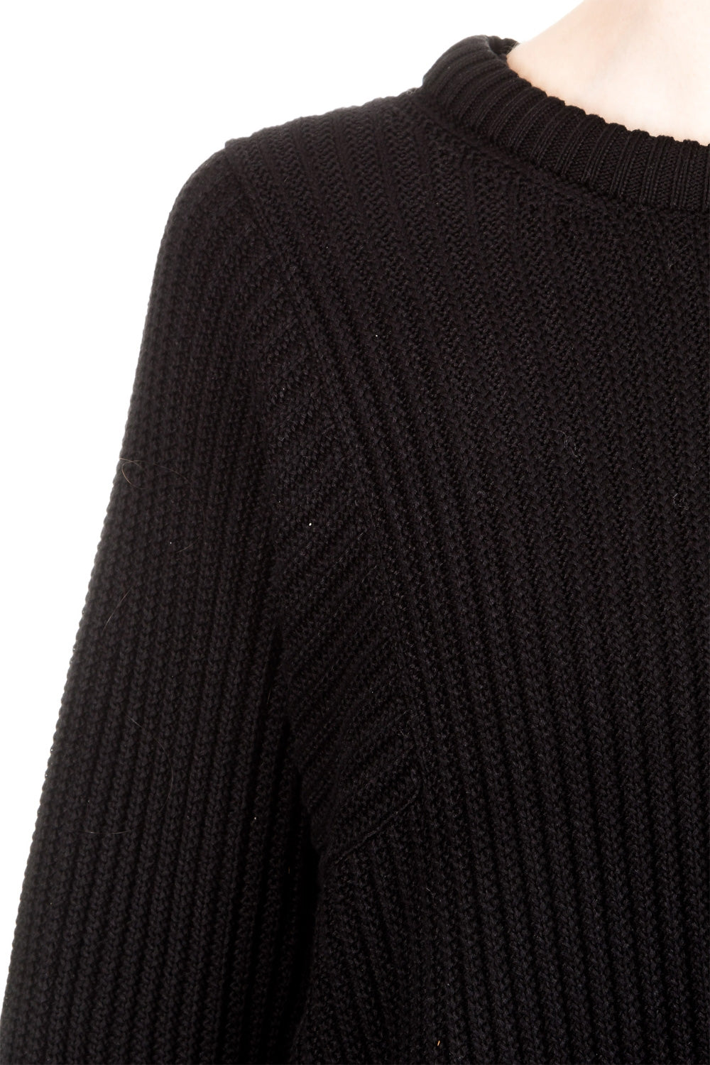 Helmut Lang Damen Strickcape Ripp schwarz