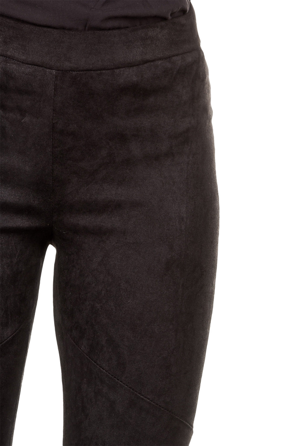 Isabel Benenato Leder Leggings schwarz