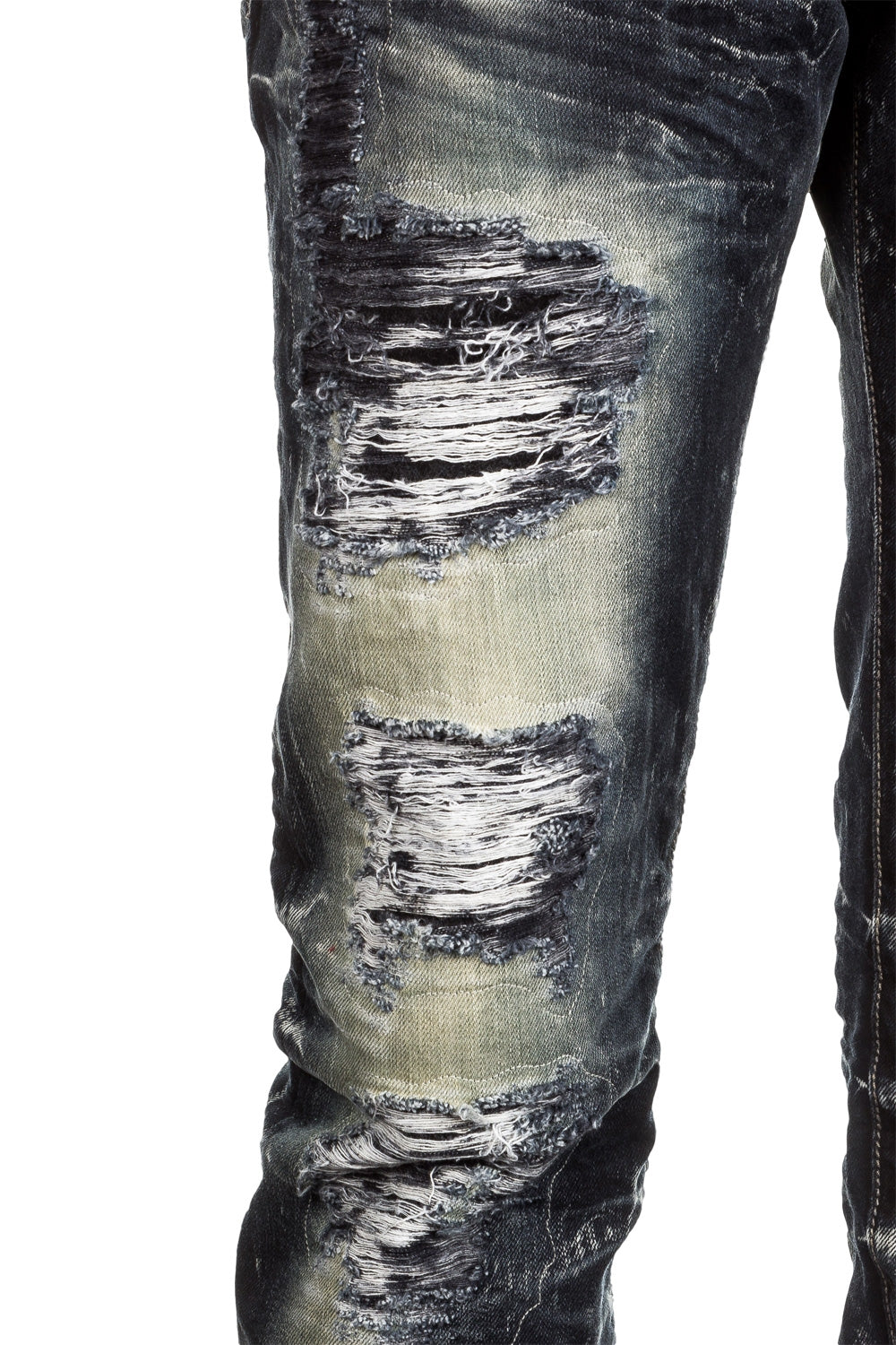 Robin`s Jean Herren Jeans MARLON SKINNY mit Nieten blau
