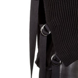 Helmut Lang Damen Strickcape Ripp schwarz