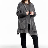 AVANT TOI Damen Strickjacke Lang grau