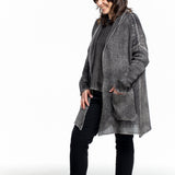 AVANT TOI Damen Strickjacke Lang grau