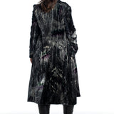 AVANT TOI ladies velvet coat black with graffiti print