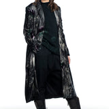 AVANT TOI ladies velvet coat black with graffiti print