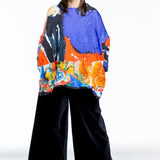 Daniela Gregis Damen Crashed Oversized Shirt multicolour