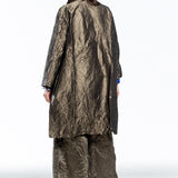 Daniela Gregis Damen Mantel Seide bronze