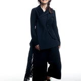 Yohji Yamamoto Damen Blazer mit Wickelfront Schwarz