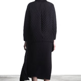 Issey Miyake Damen Avantgarde Jacke Plissiert schwarz