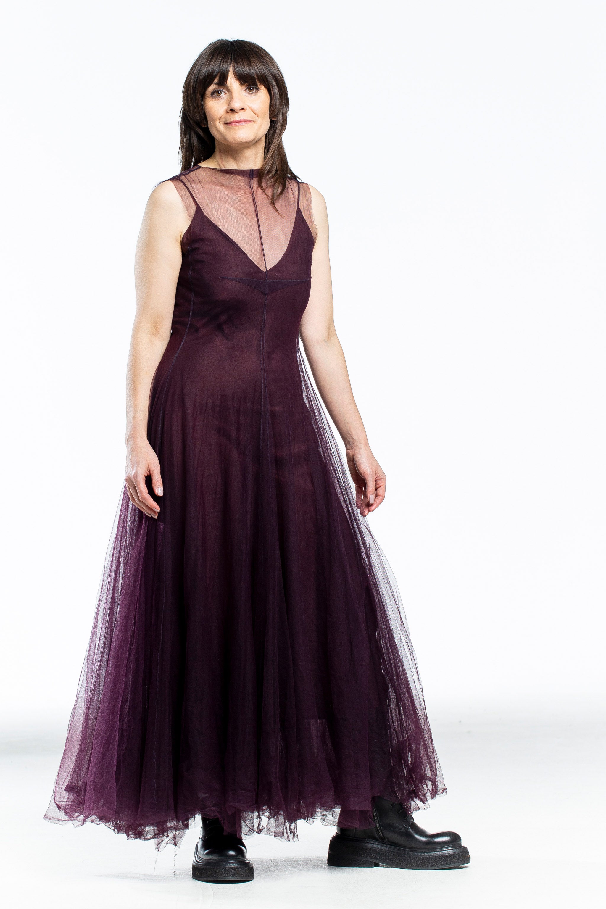 Marc Le Bihan women's dress with tulle skirt purple | LuxuryLoft Luxury Loft Marc Le Bihan women's dress with tulle skirt purple | LuxuryLoft Luxury Loft