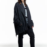 Rundholz Damen Strickjacke schwarz