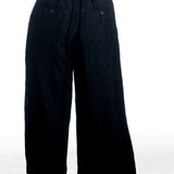 Uma Wang Damen Hose Schwarz mit weitem Bein