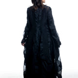 Uma Wang Damen Avantgarde Mantel Cider Coat Schwarz