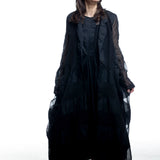 Uma Wang Damen Avantgarde Mantel Cider Coat Schwarz